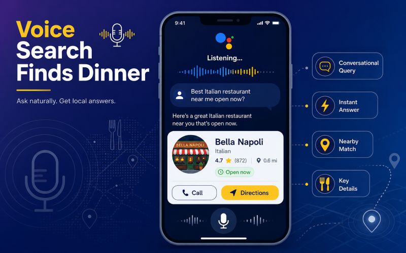Voice Search Finds Dinner