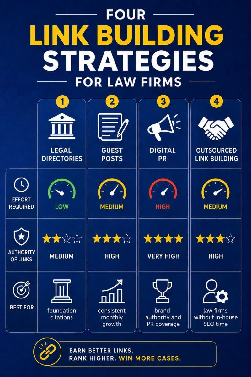 Four Link Building Strategies For Law Firms