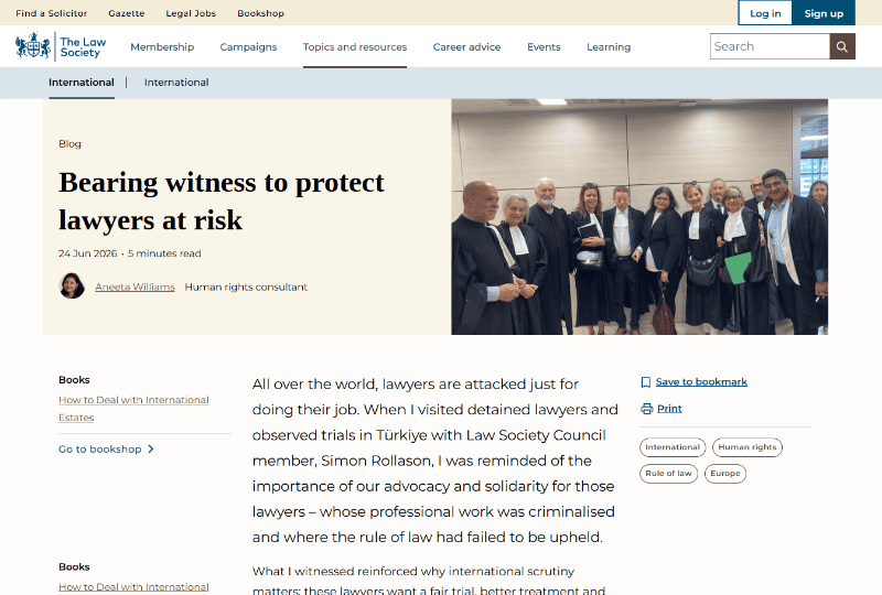 high-authority legal blog showing the author byline