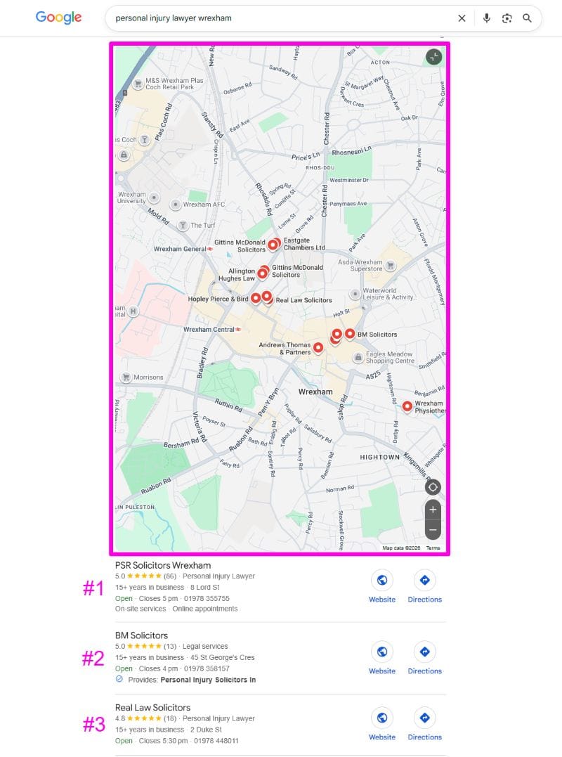 "Personal Injury Lawyer Near Me" Search