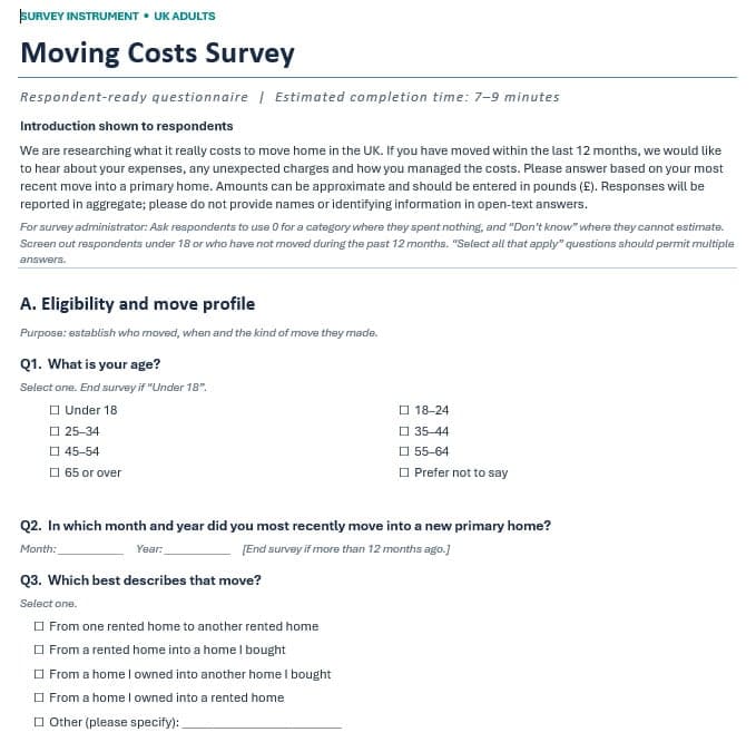short survey being built, with multiple choice and scale question types visible