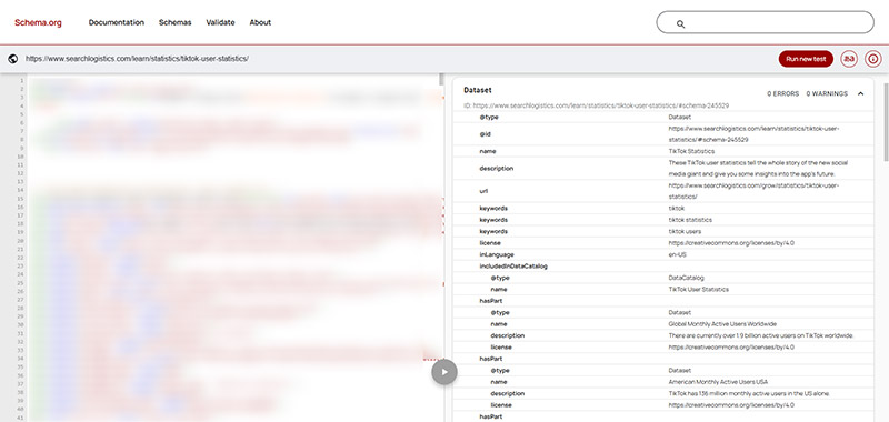 Schema.org markup validator